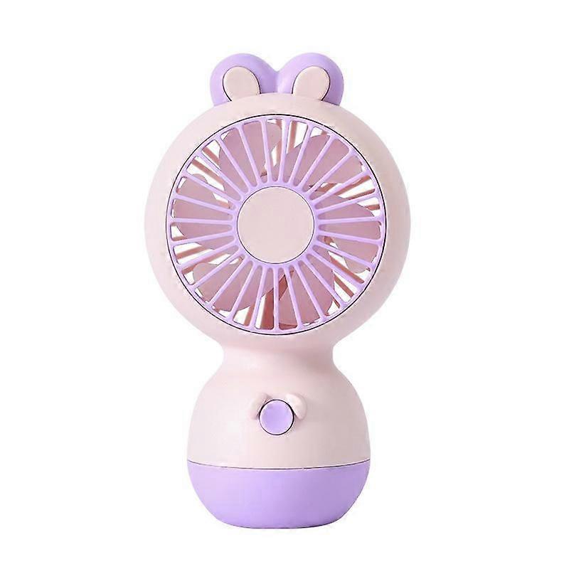 Cute Cartoon Rabbit Desktop Fan Handheld Rechargeable Fan