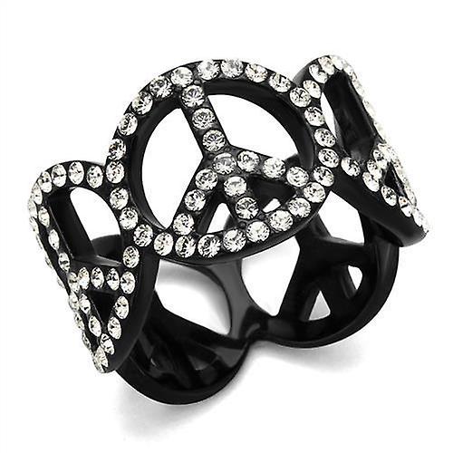 Stainless Steel Ring Top GRD Crystal Clear TK2194 for Women Style BlackIon
