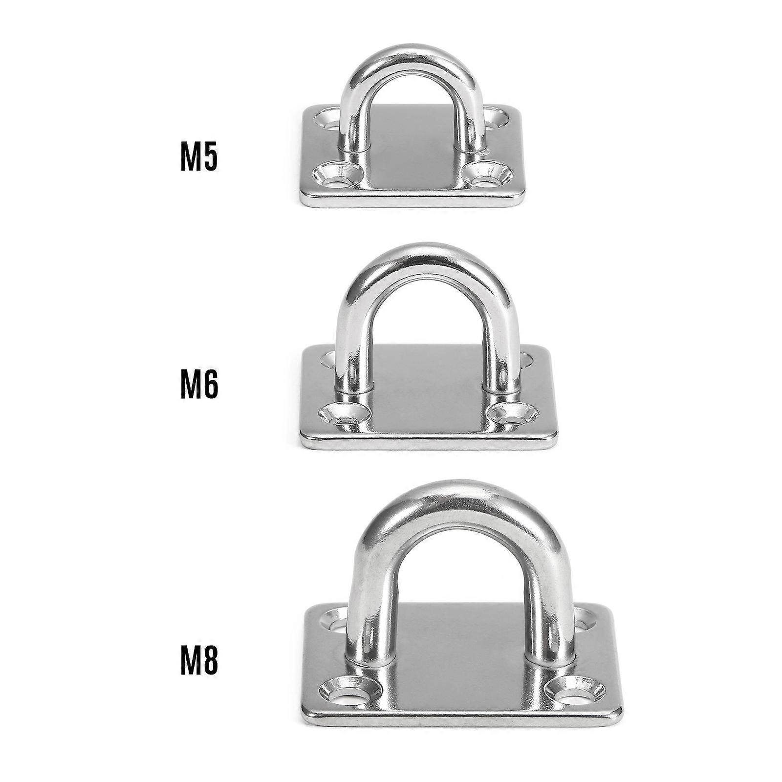 4pcs Pad Eye Plates Marine Hardware Multifunctional Wall Mount Hook Loops