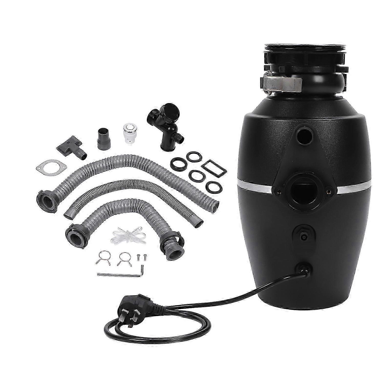 Continuous Feed Garbage Disposal Black 3800rpm Quiet Running Downspout Waste Disposal For Kitchen 1hp Au Plug 220240v
