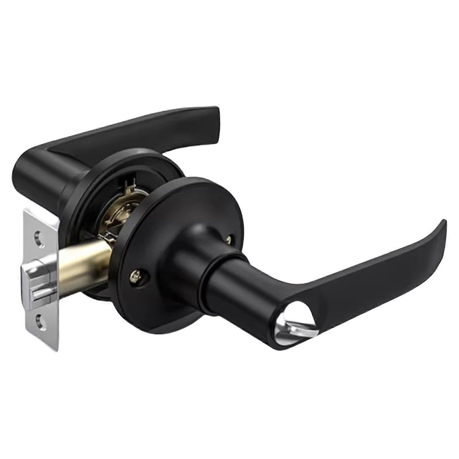 Bathroom Handle Lock with Key Household Indoor Zinc Alloy Door Lock Universals Door Handle Spherical Lock Enduring Y
