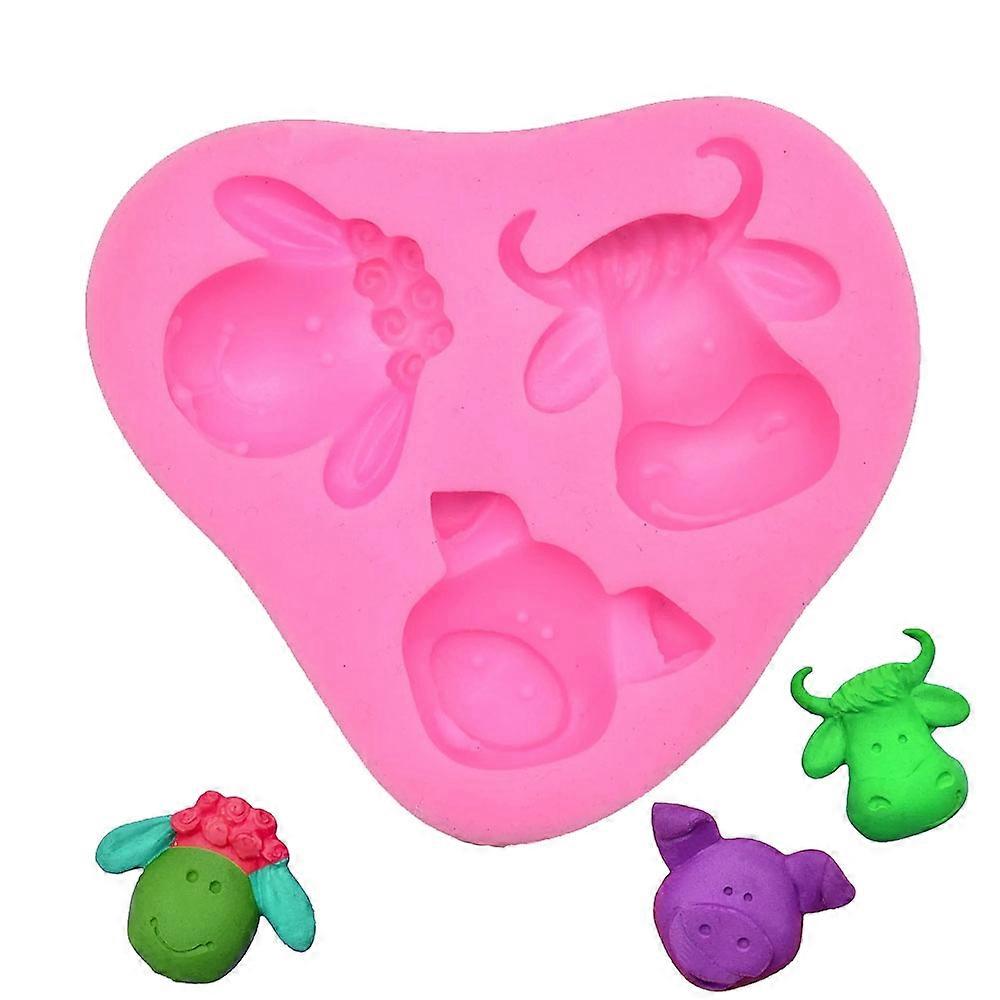 Cartoon Three-dimensional Animals Fondant Silicone Mold Cake Decorating Baking Tools