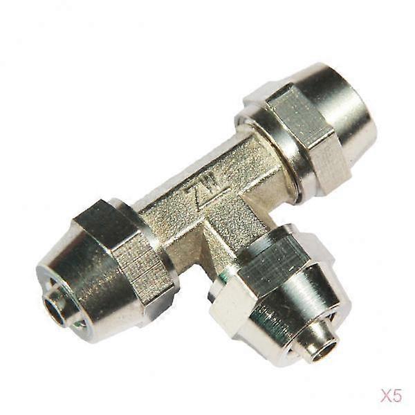 5 pcs. accouplement d’air comprimé en laiton raccord rapide raccord en T tuyau pour 12mm