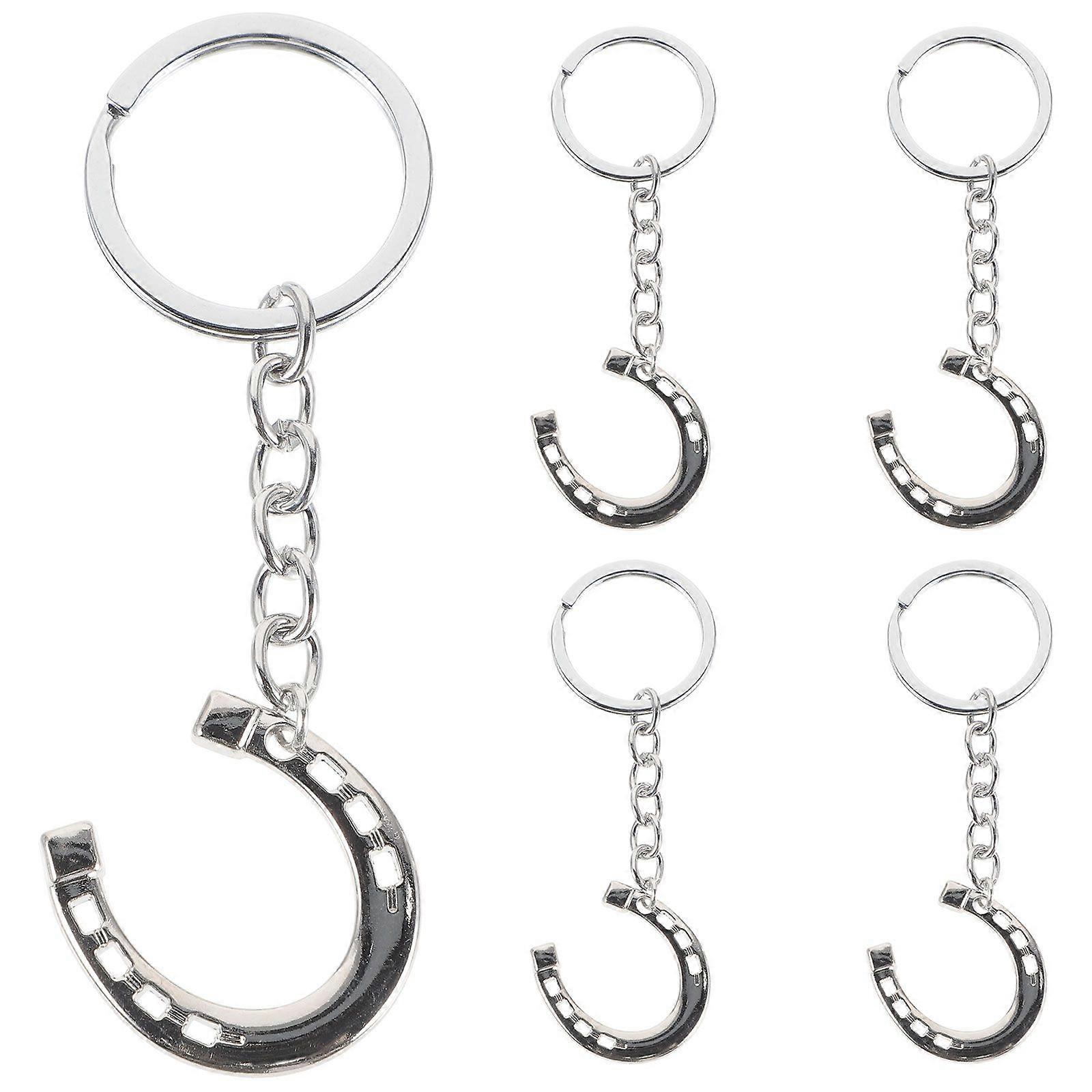5pcs Decorative Key Chain Exquisite Horseshoe Keychain Hanging Horseshoe Keychain