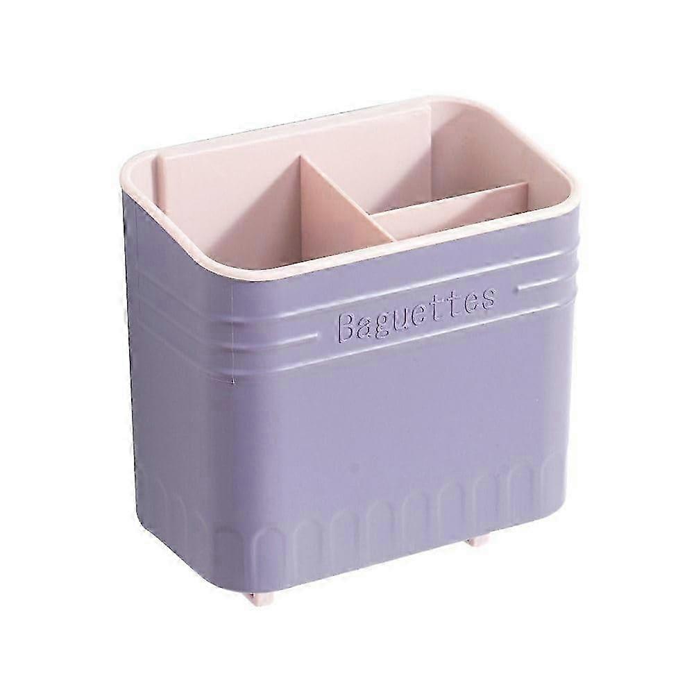 Wall Mounted Purple Square Kitchen Utensil Drying Rack for Chopsticks Spoons