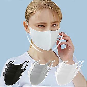 Voksen Klassisk Sort (1 pakke med 3) (A) En størrelse $Cool Ice Silk Maske Sommer Solbeskyttelse Ansigtsmaske Anti-Pollen Cykling Sportsmaske Cool