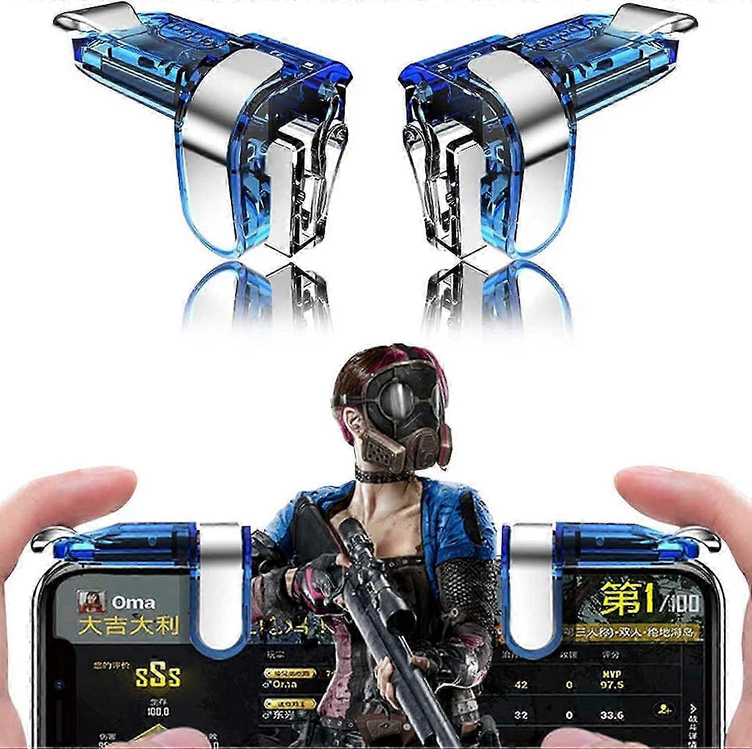 Mobile Game Controller, Gaming Trigger Smartphone Shooter Sensitive Controller Joysticks