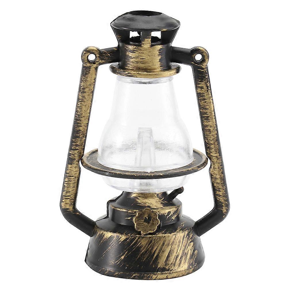Miniature Luminescent Kerosene Lamp Ornament, Retro Brown Decorative Model for Home, Dollhouses & Collectors – Lightweight & Detailed Design