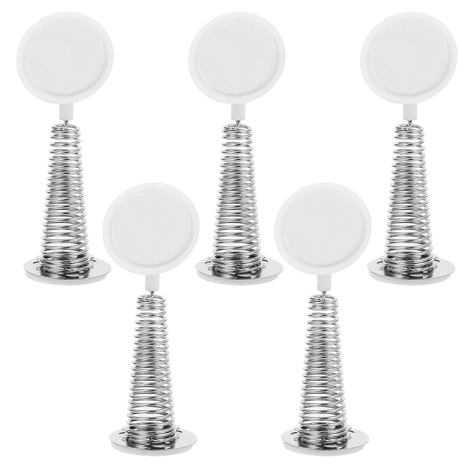 5pcs Spring Bases for Crafting Dolls, Multi Functional Shaking Head Accessories, Adhesive Stickers for Smooth Surfaces, Lightweight Clay Ornament