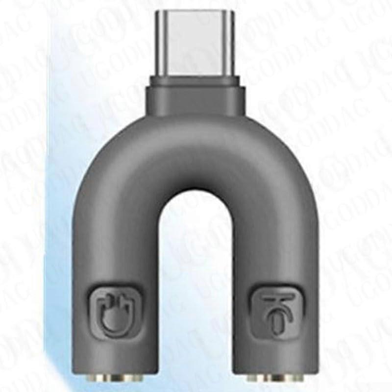 Audiophile Approved U-Type Splitter for Dual Connectivity, Compatible with Major Smartphone Brands, Gray