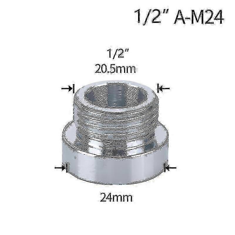 キッチンバスルームタップ用1/2インチからM16-M28スレッド水栓カプラーアダプター
