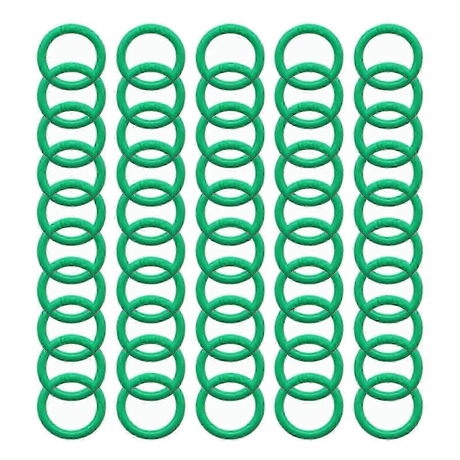 50stk farverige cirkel scrapbog ringbind, 15/20/28 / 40mm, grøn