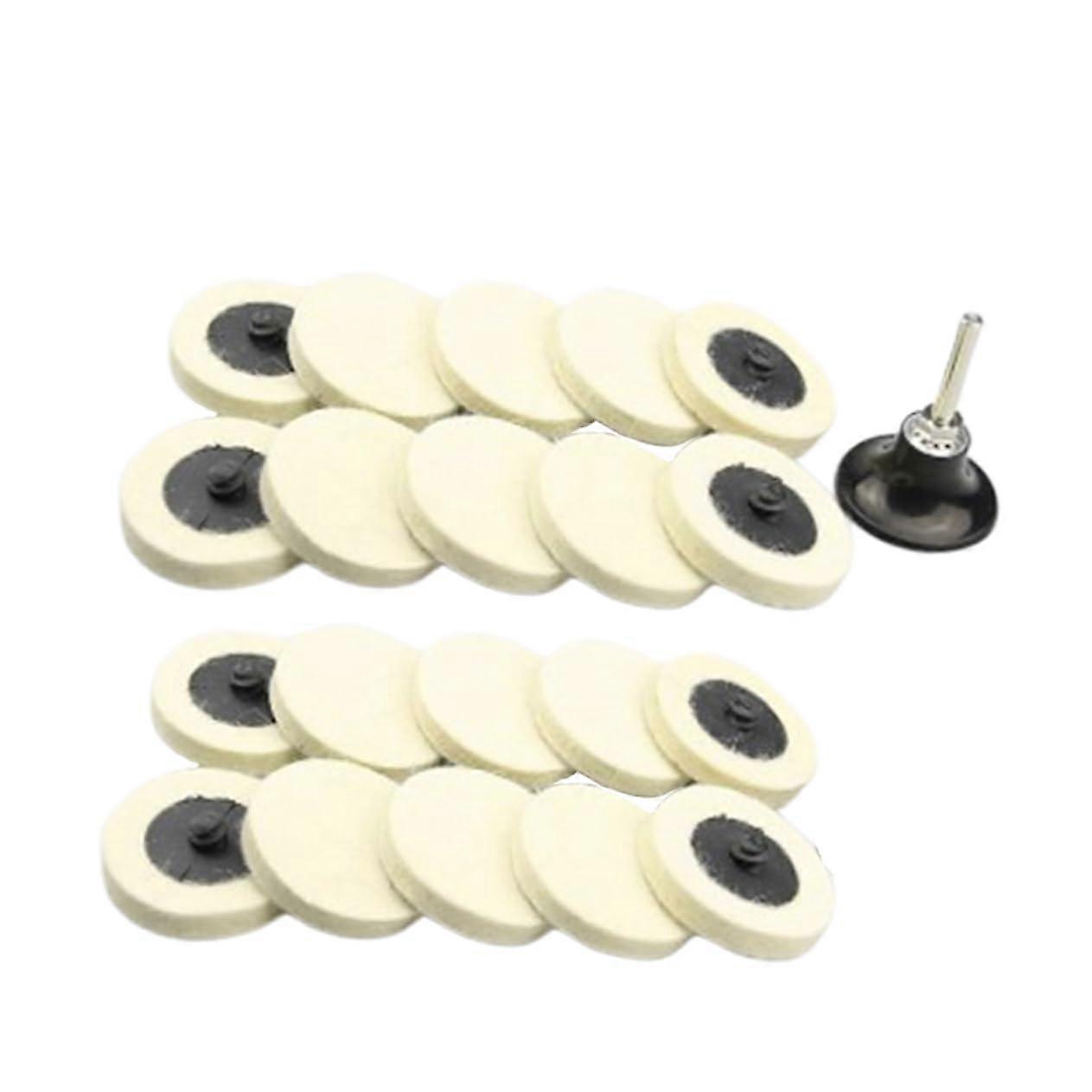 21 pieces partial set torque storage with faux wool pads polishing tools for lightweight portable for precise polishing