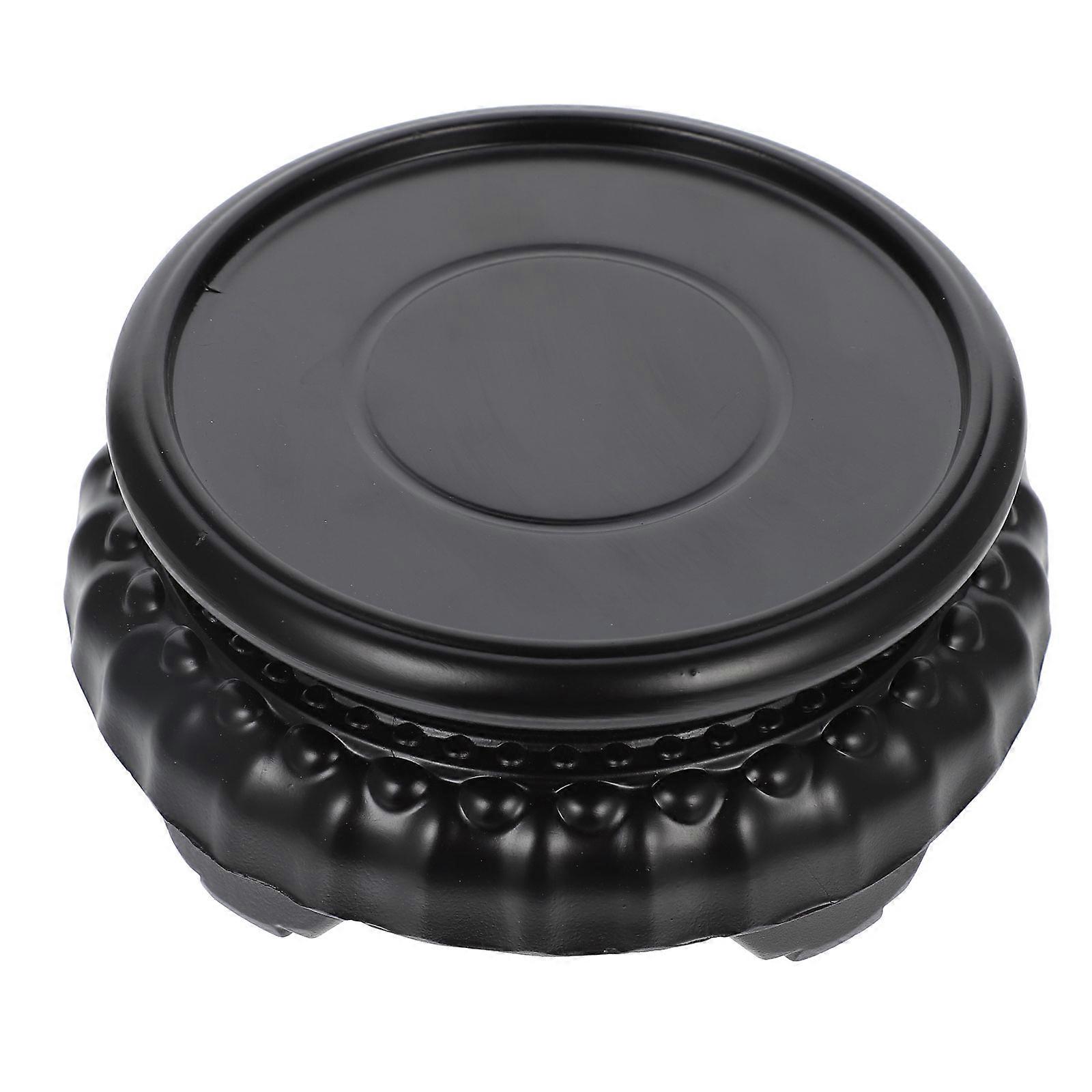 Elegant Round Flowerpot Stand Decorative Base for Bonsai Rotating Display