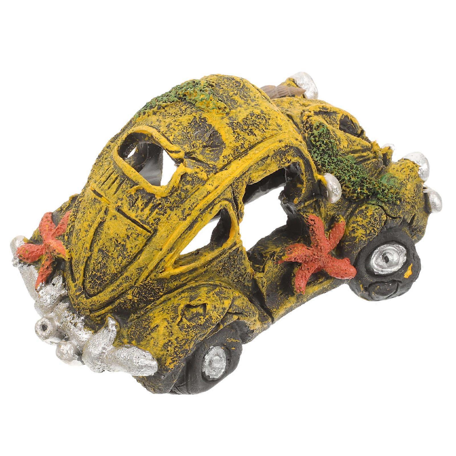 Fish Habitat Decor, Unique Car Shape Providing Safe Hiding Spaces