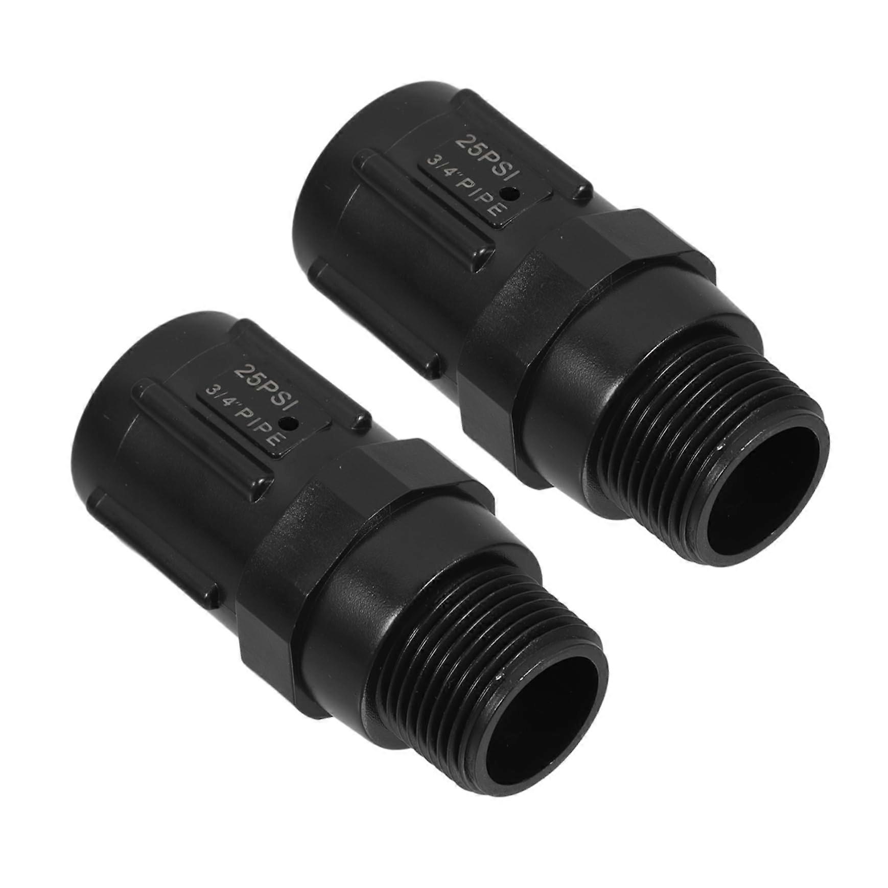 Pressure Reducing Valve For Tubing Drip Irrigation, PP Black, Adjustable Inline Regulator