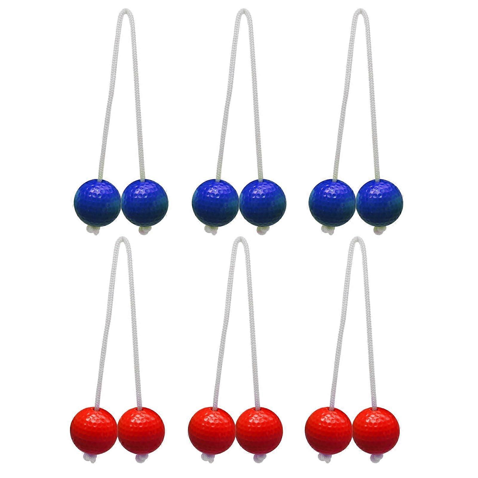 Replacement ladders for outdoor use, lawn, yard, golf, throwing game, hard golf, backyard training, 6 pieces 3 x red, 3 x blue