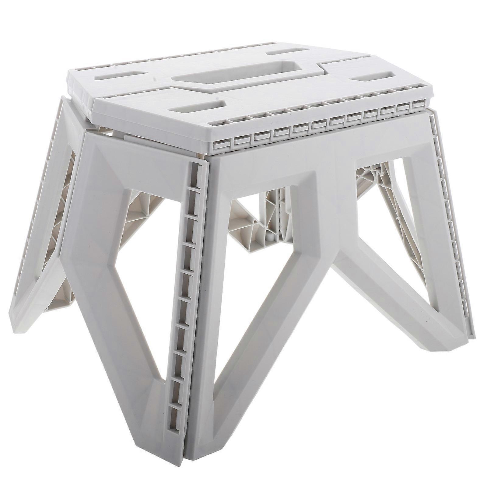 Portable Lightweight Folding Stool, Compact Camp Chair for Adults, Travel, Backpacking, Camping, Fishing, Plastic Design with Stable Support Legs