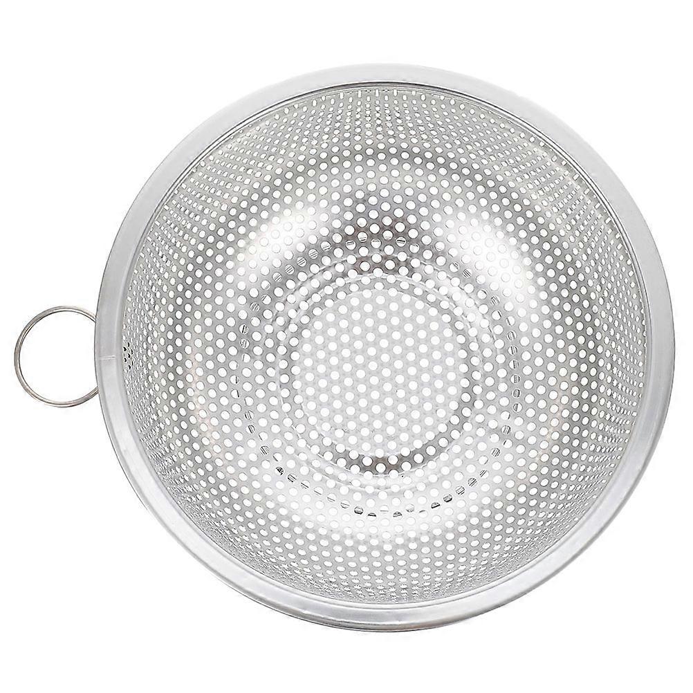 Silver Stainless Steel Rice Strainer for Vegetable Draining Basket