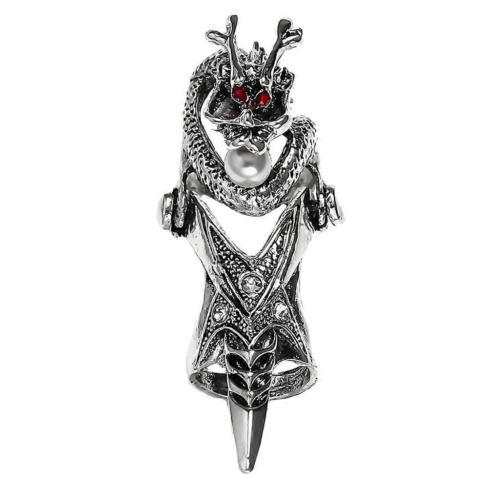 Creative Man Ring Jewelry Daily Dress Decoration Hollow-Out Dragon Ring Stylish Design For Dates Assorted Color 6.7x3cm 1Pc