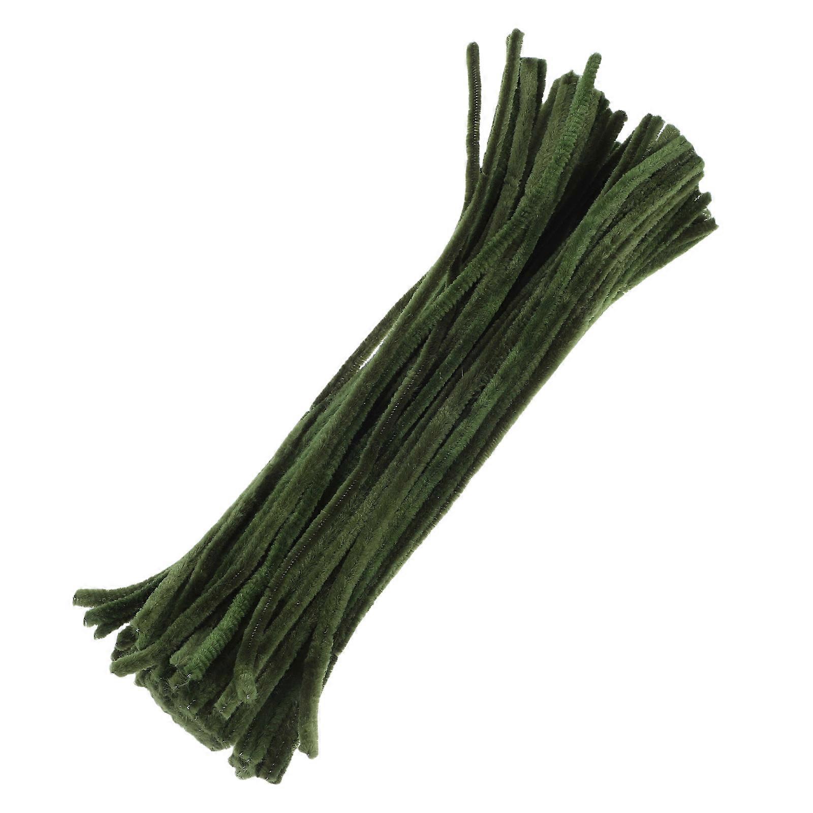 Chenille Stems Green Pipe Cleaners For Festive Decorations Custom Ornaments 200Pcs