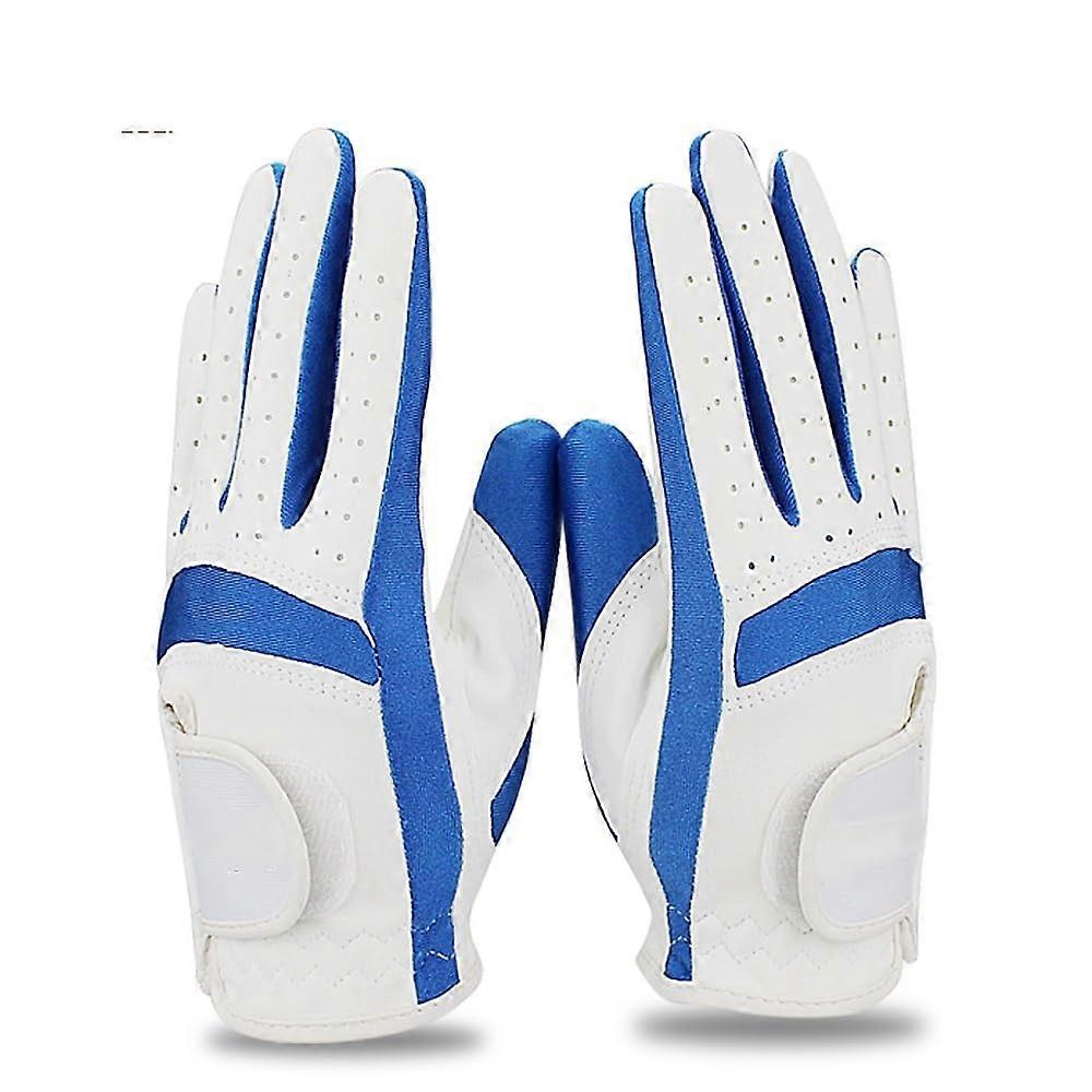 Golf Gloves for , Left and Right, Breathable, Comfortable, 2 Colours (1 Pair Blue, Medium)