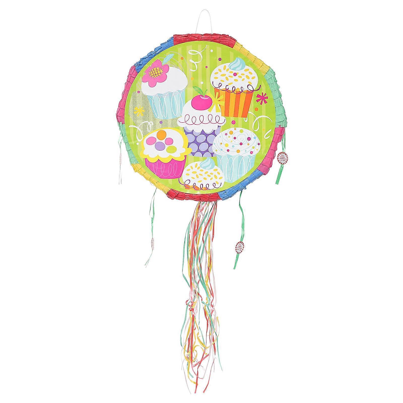 Small Ice Cream Pinata Toy Party Entertainment Summer Season Candy Container Assorted Color 44X43CM 1Pack