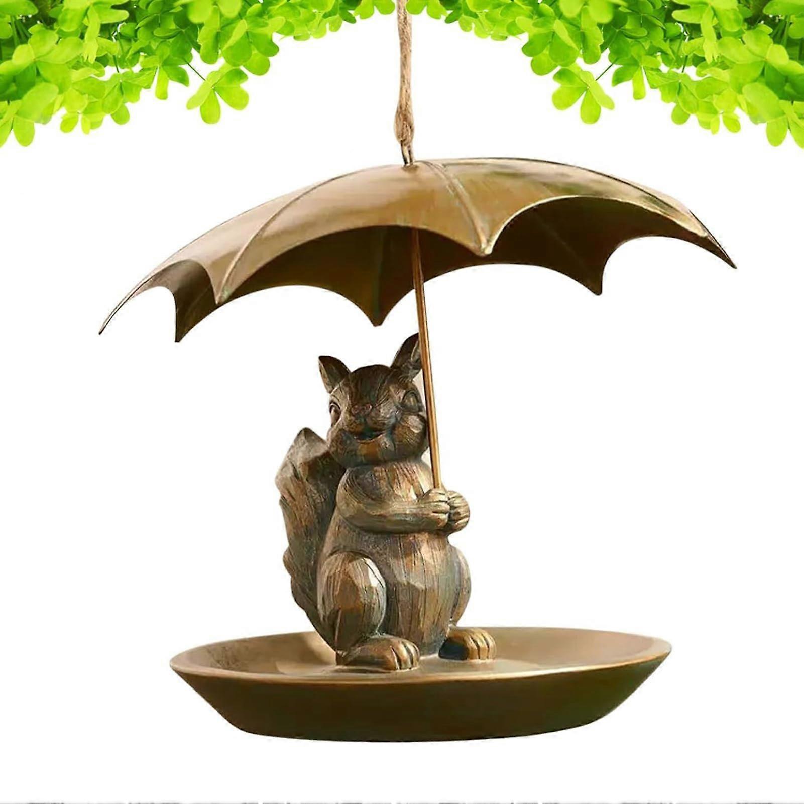 Bird Feeder with Umbrella Design, 10 x 10 x 9 cm, All-Weather Hummingbird Feeding Station for Patios and Gardens