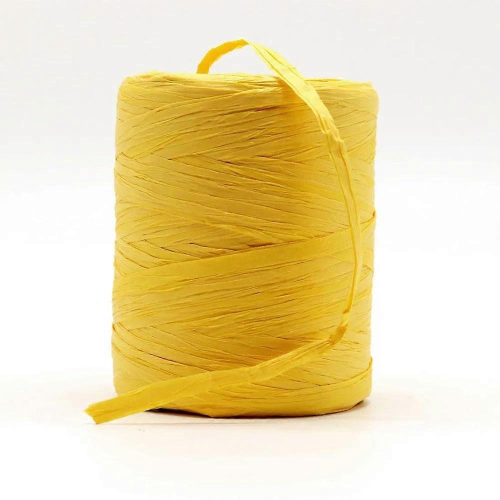 180m/Roll Raffia Rope Yarn Organic Straw Yarn for Knitting Summer Hats Bags Gift Box Packaging Wrapping Paper Twine Rope Ref: 4542