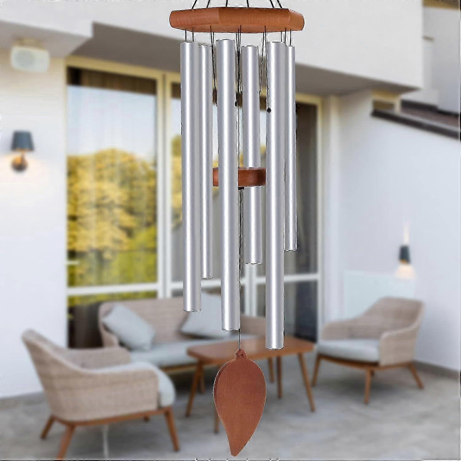SBSG Sympathy Wind Chimes for Outside Deep Tone, Memorial Loss of a Loved, Large Wind Chimes with 6 