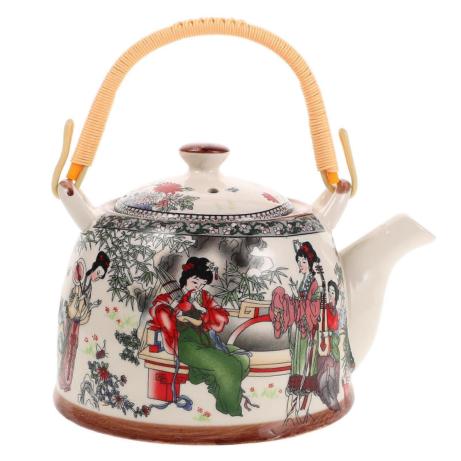 Ceramic Kettle Vintage For Kitchen Use 900Ml Boiling Water 1Pcs