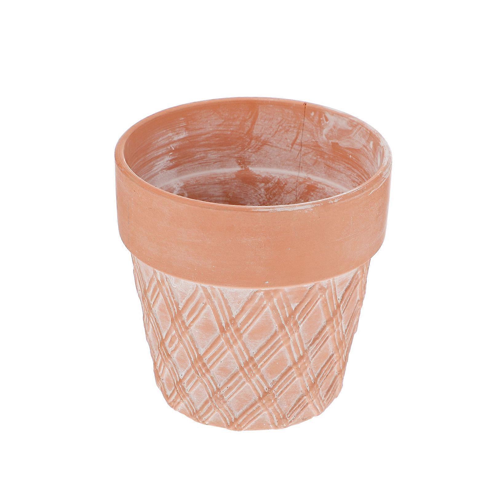 Red Ceramic Planter for Home Use Small Flower Pot for Succulents 1pc