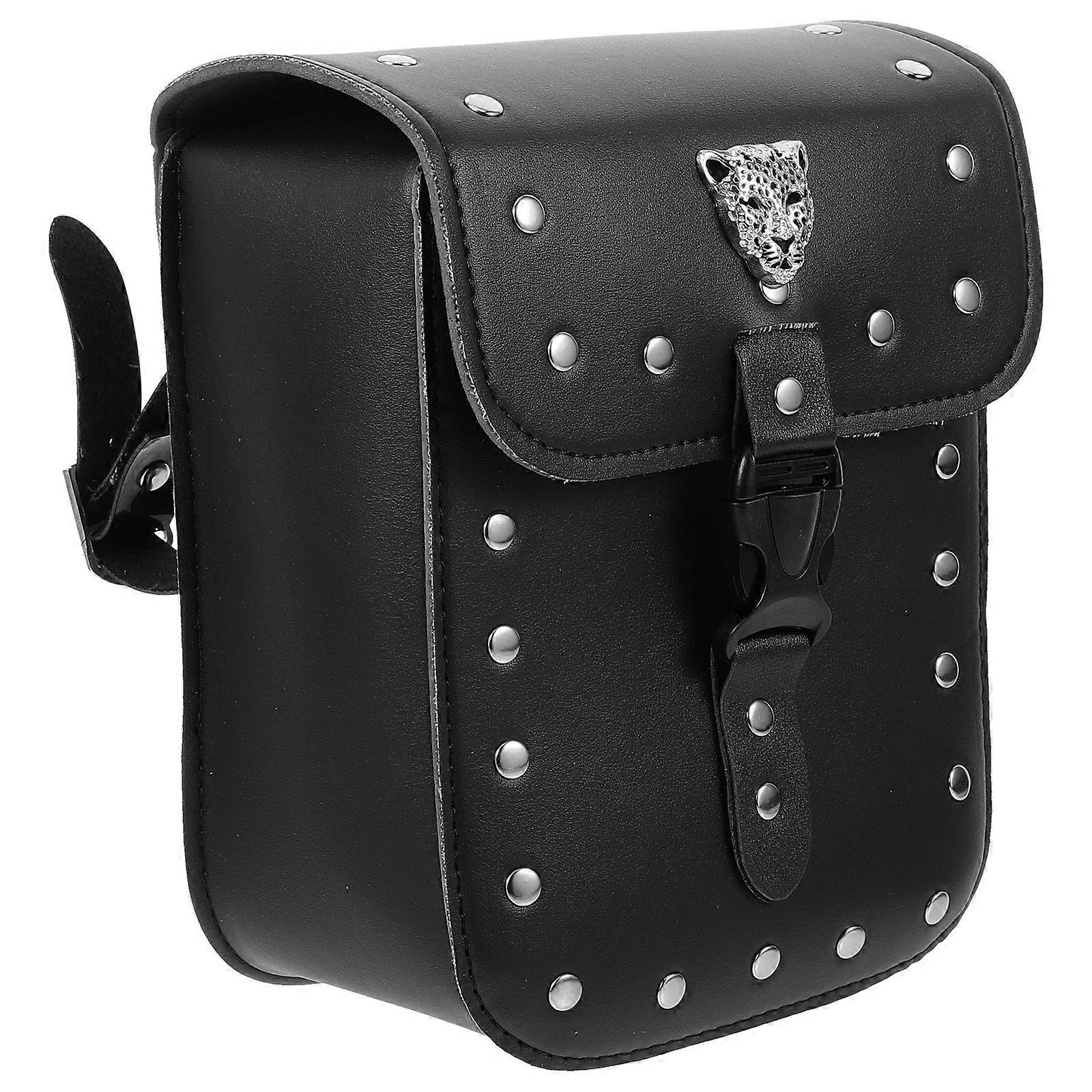 Multi-functional Motorcycle Saddlebags Tool Organizer Pouch For Long-distance Travel 22x18.5cm Black 1Pcs