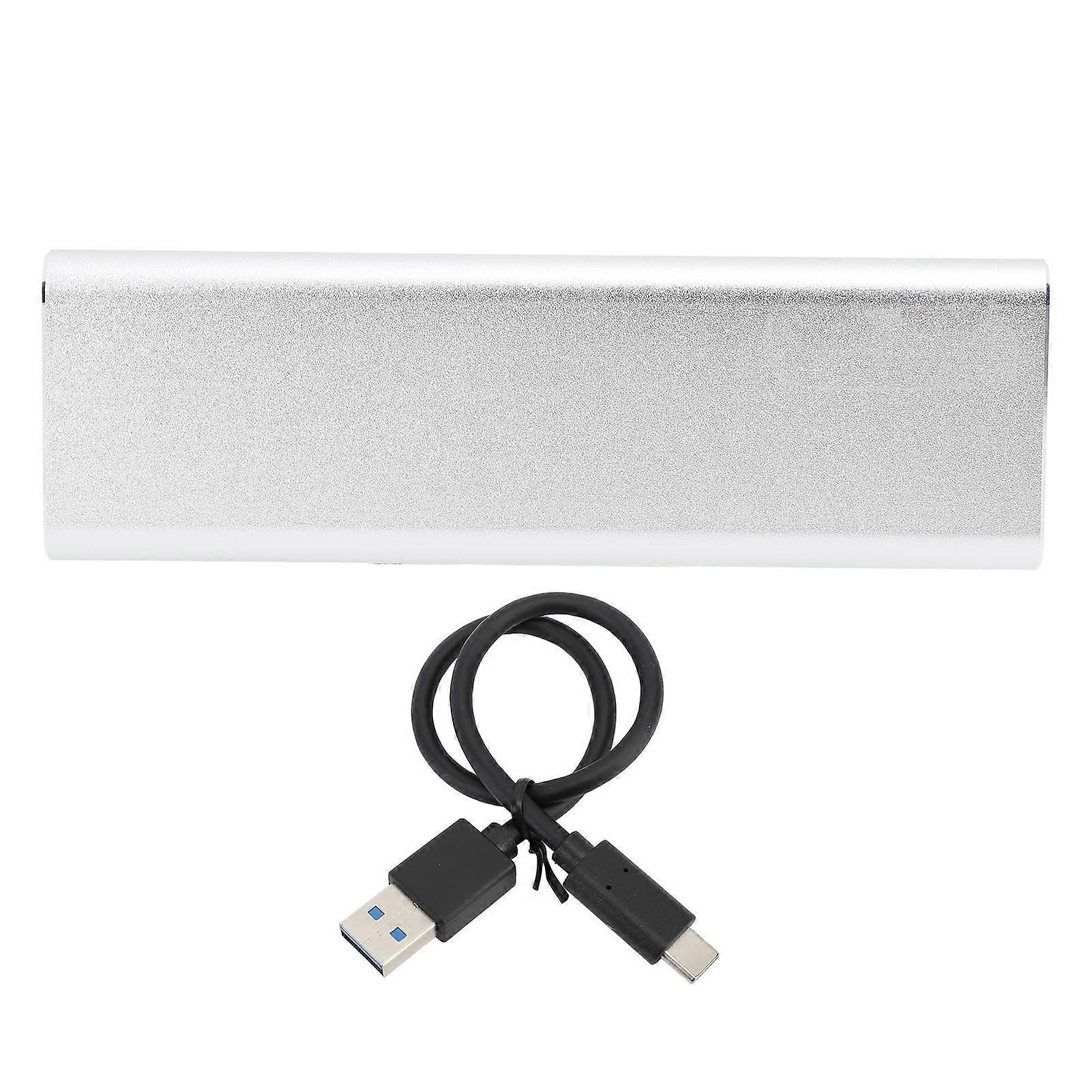 M.2 NVME PCIE NGFF Type C USB 3.1 Gen 2 SSD Enclosure, Portable Aluminum Alloy External SSD Case (Hard Drive Not Included)