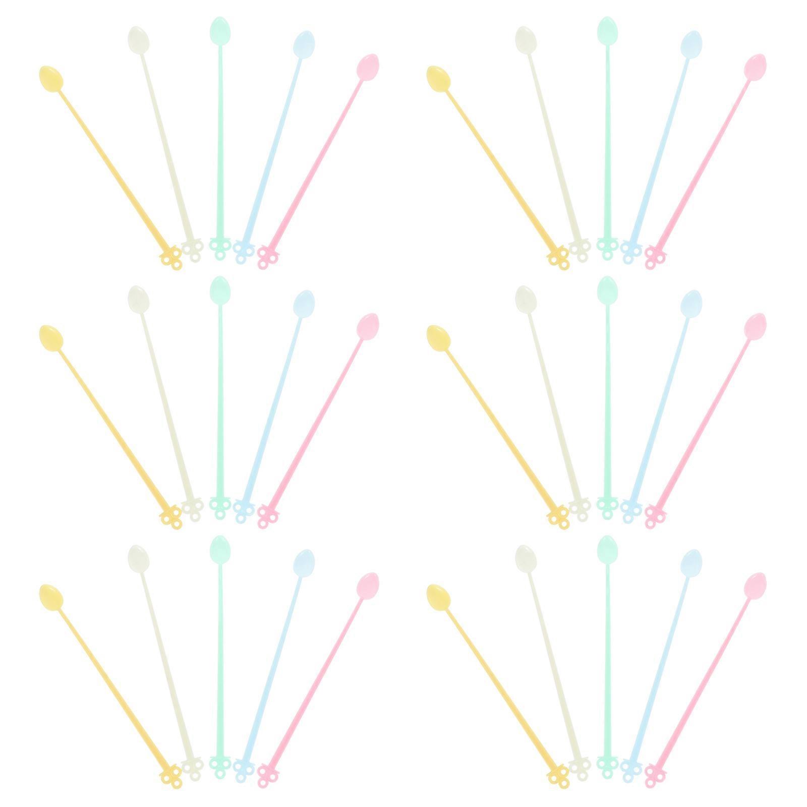 Latte Spoon Portable Mini Assorted Color 120Pcs Mixing