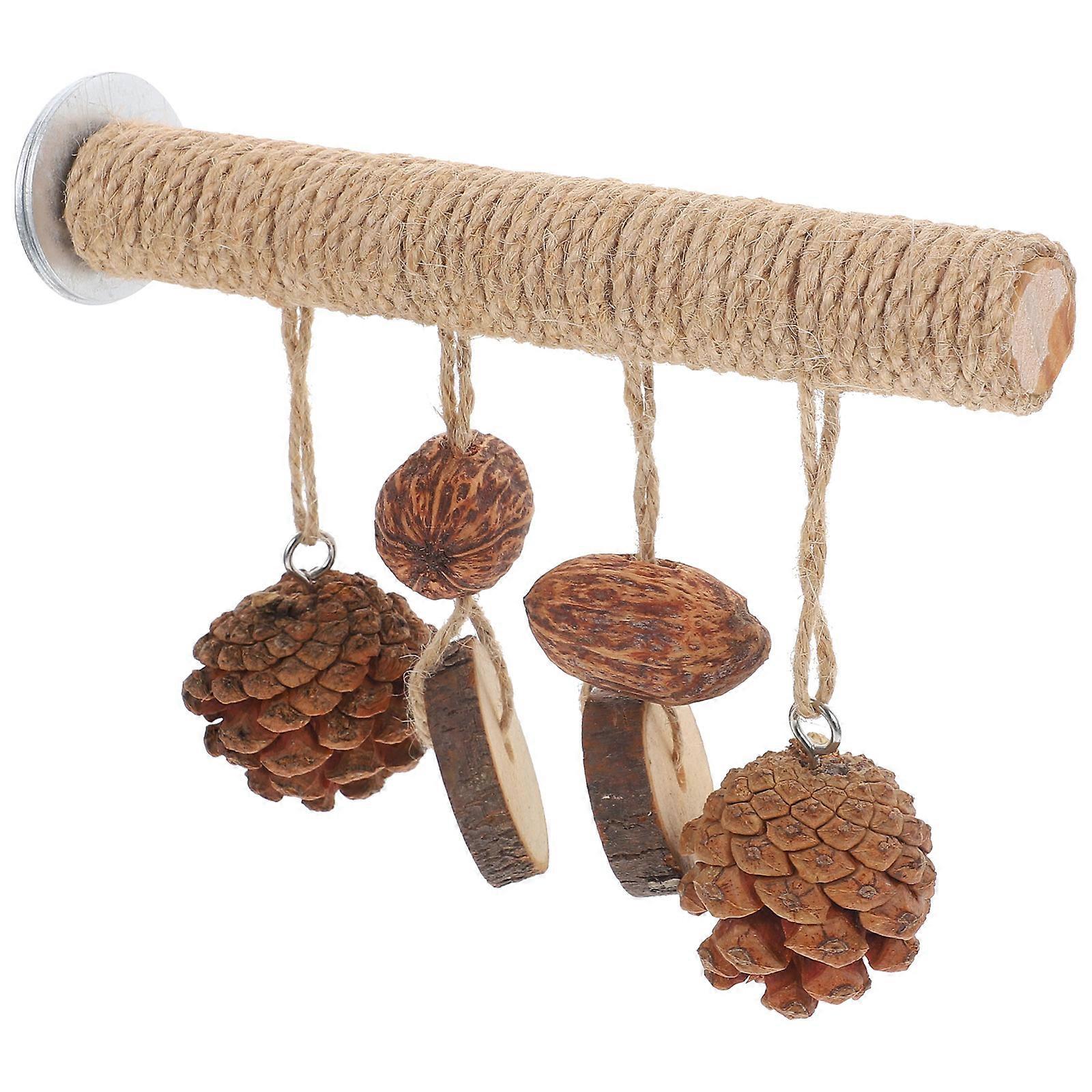 Natural Lightweight Perch for Parrots – Promotes Physical and Emotional Health – Durable Bird Chewing and Foraging Toy for Parrot Cages