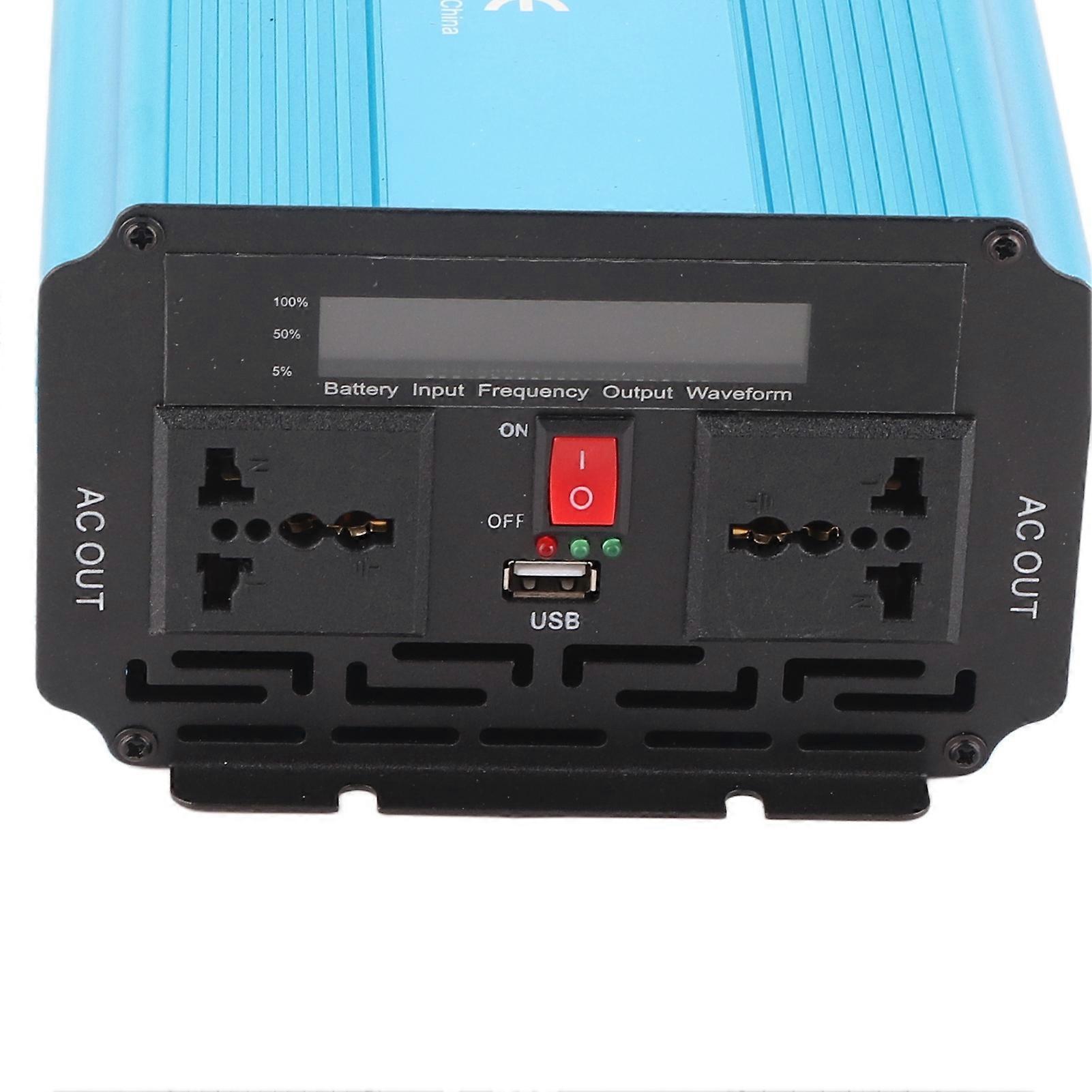 12V to Power Converter 5000W LCD Pure Sine Wave Inverter for Tourism Vacation Emergencies