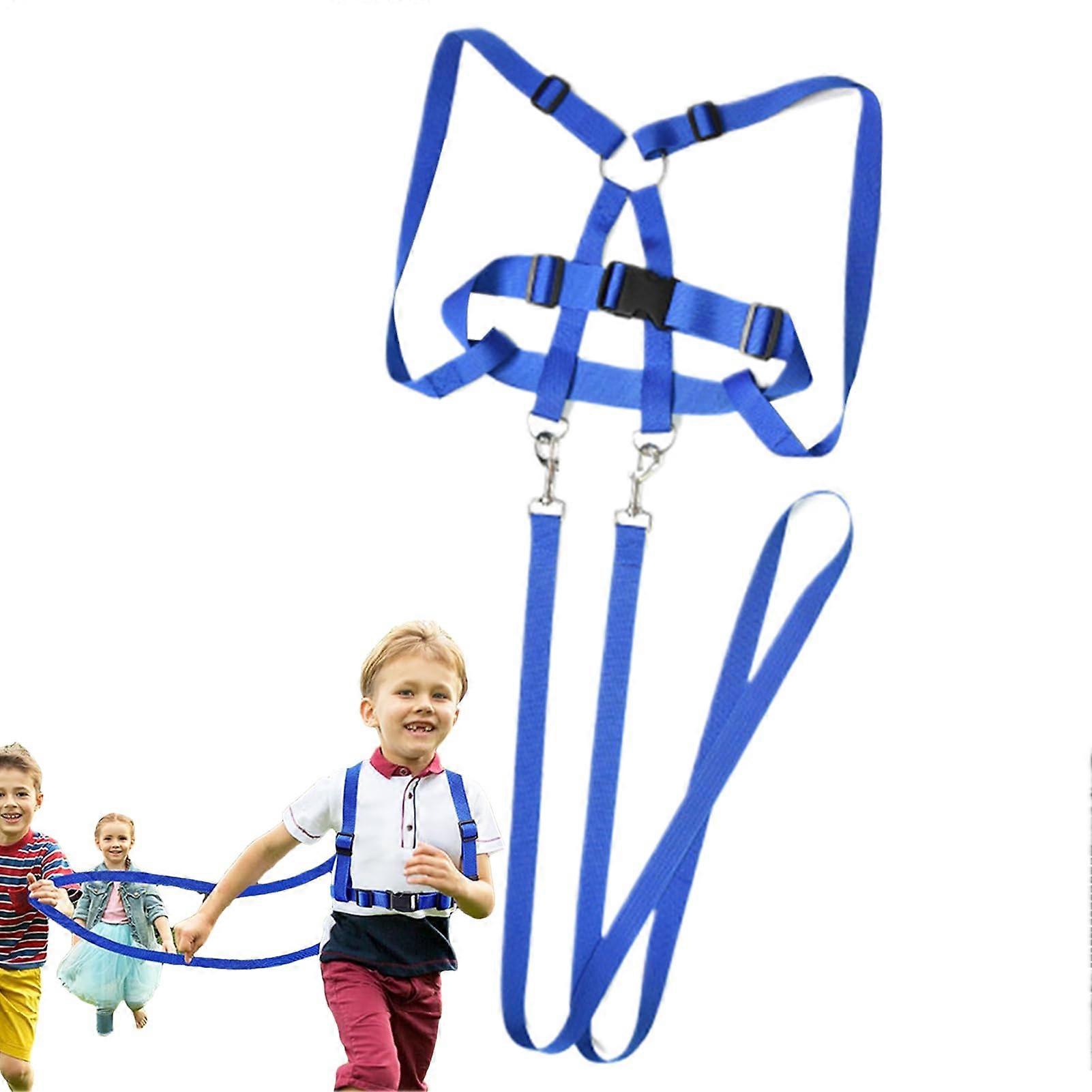 Safe Riding Belt for Children | Durable Riding Toy with Horse Lead Rope in Blue | Role-Play Equipment for Children