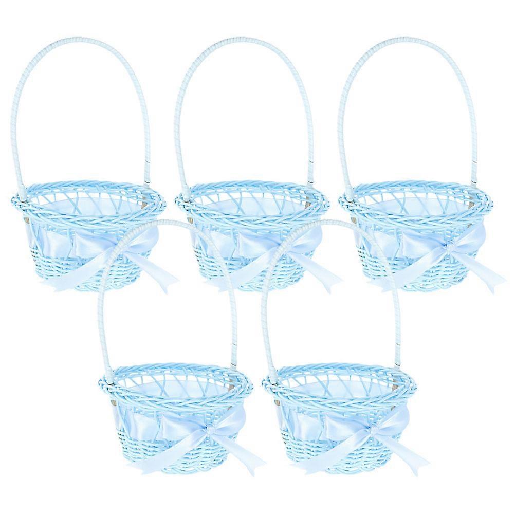 Handwoven Baskets Flower Container Spring Decorations Easter 16X11CM 5Pcs