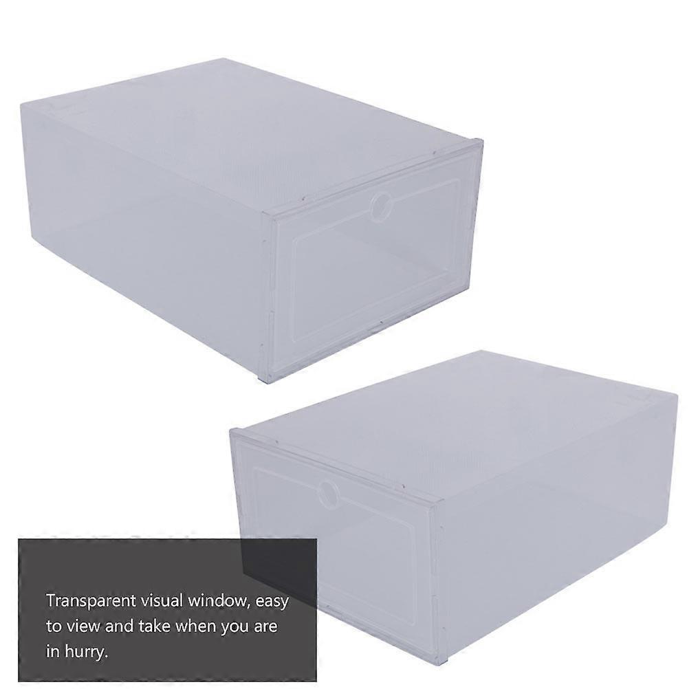Clamshell-Type Transparent Shoe Storage Organizer 6Pcs Ideal For Home Organization With Visual Window