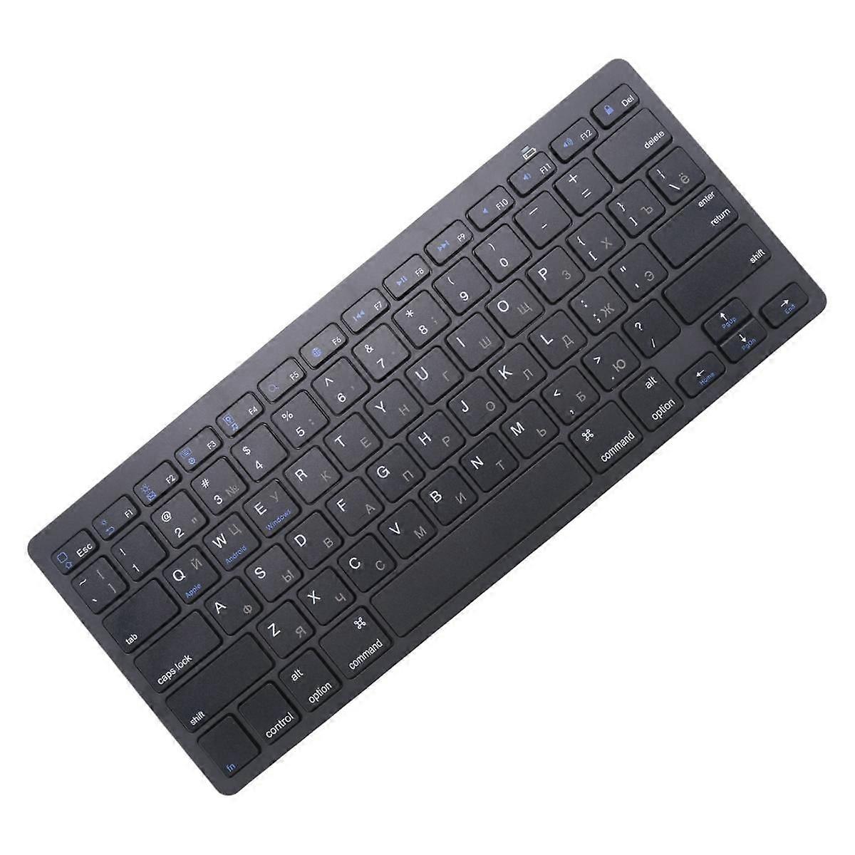 Russian Keyboard Ultra-Thin Wireless Bluetooth Keyboard, for IOS Android Tablet / Laptop -Black