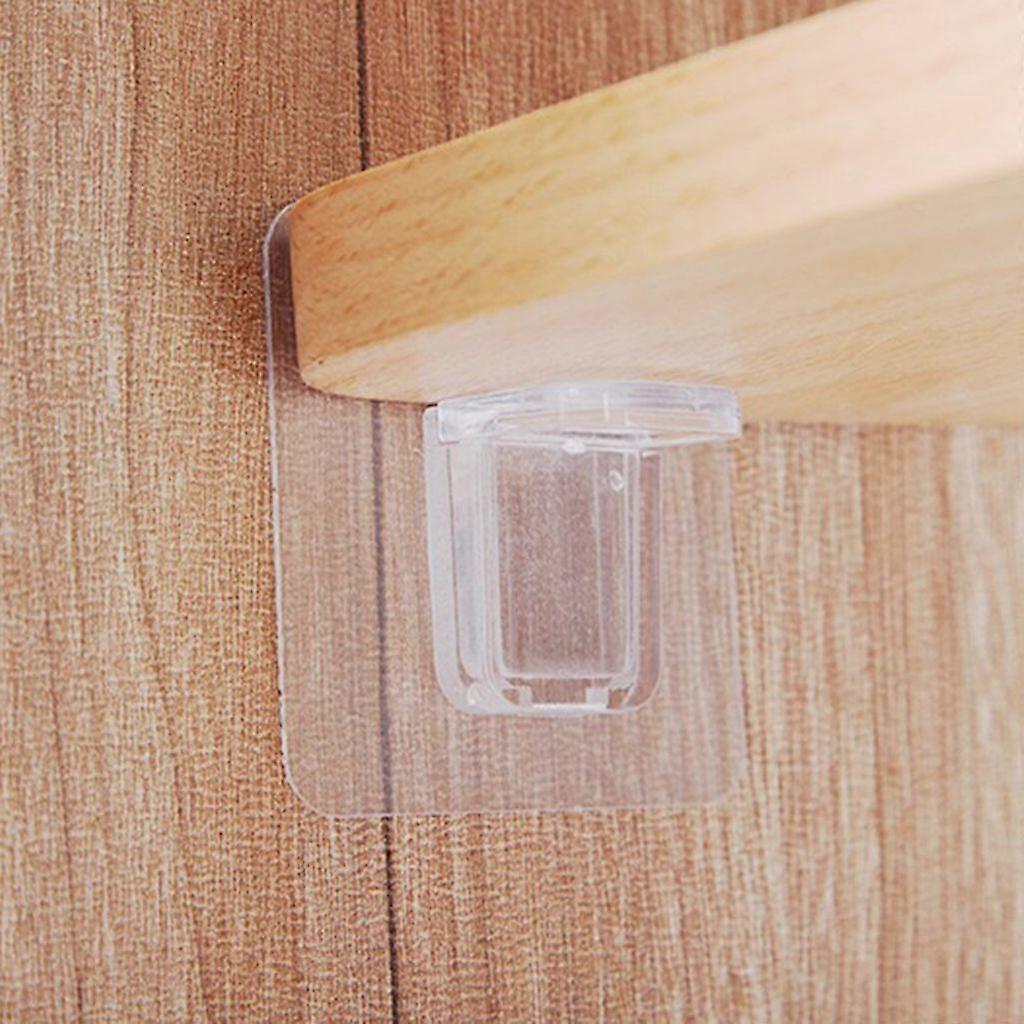 10-piece shelf bracket self-adhesive free storage floating wall shelf support household items