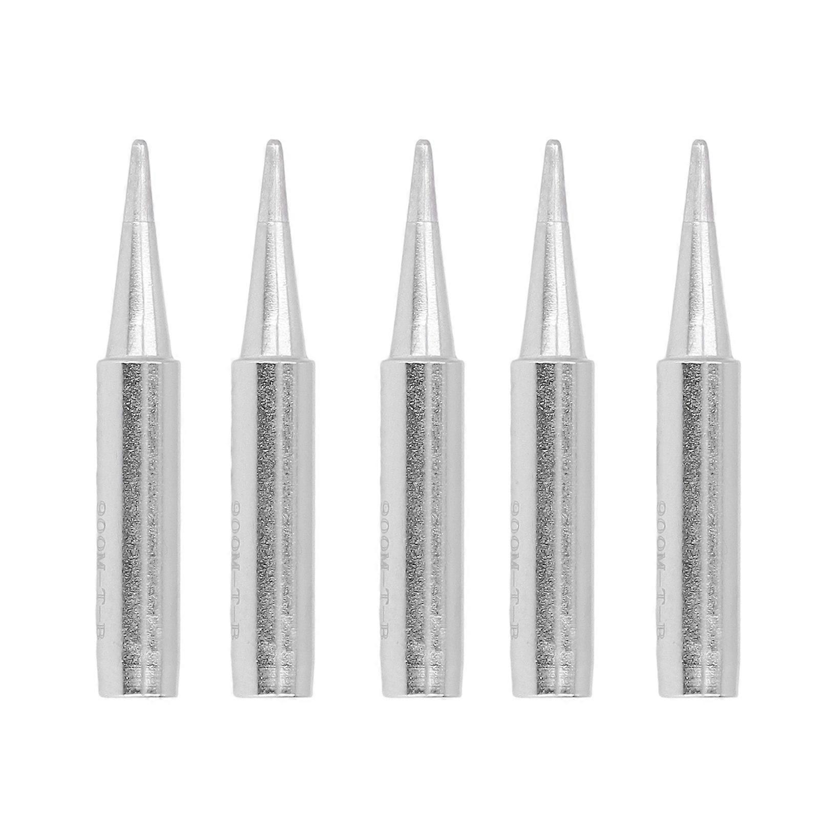 5Pcs Iron Tips Copper Electroplating Internal Heating Soldering Bits for Hakko 936(900M-T-B )