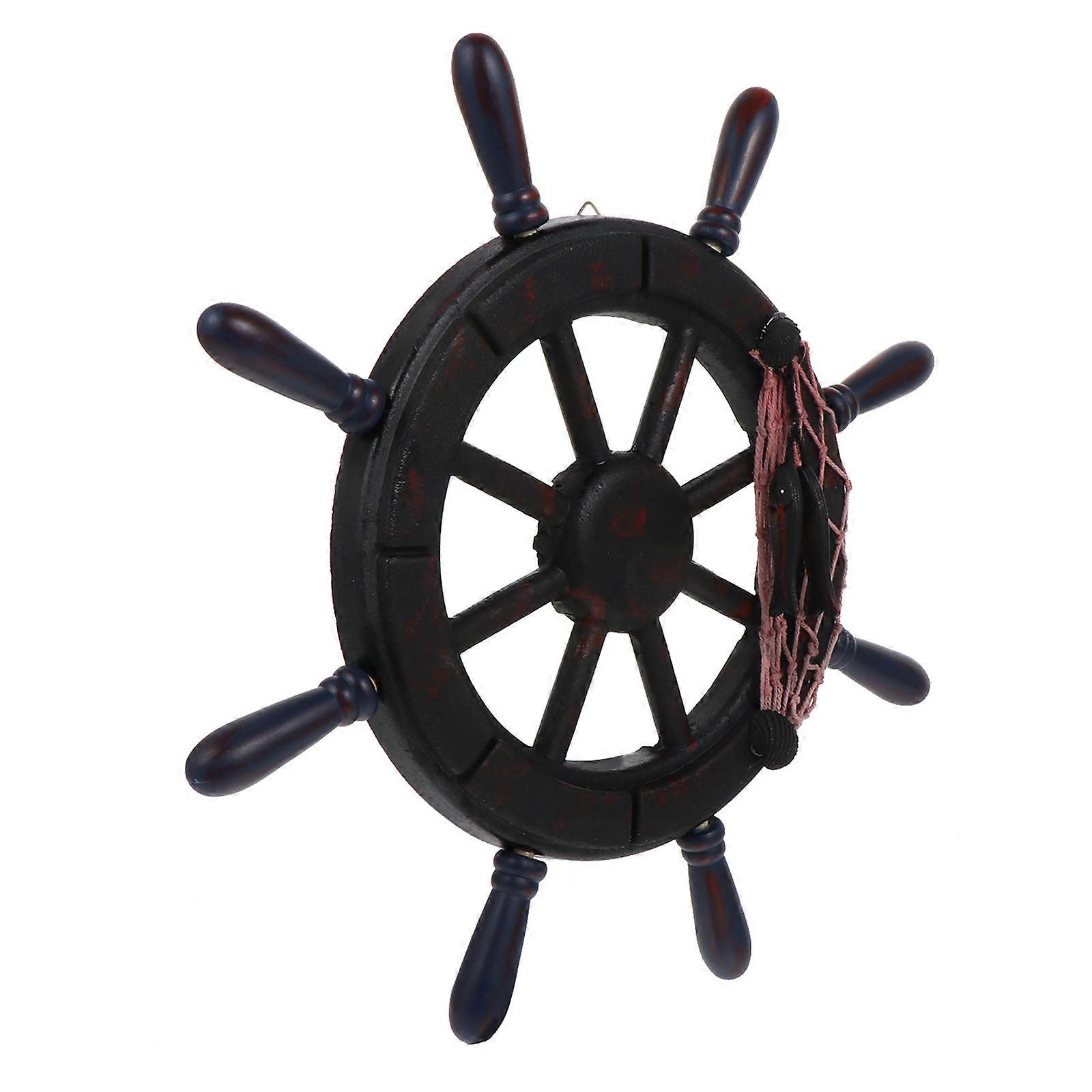 Steering Wheel Pendant Nautical Home Wall Decor Round Shape Hemp Rope 21.00X20.00X2.20cm 1Set