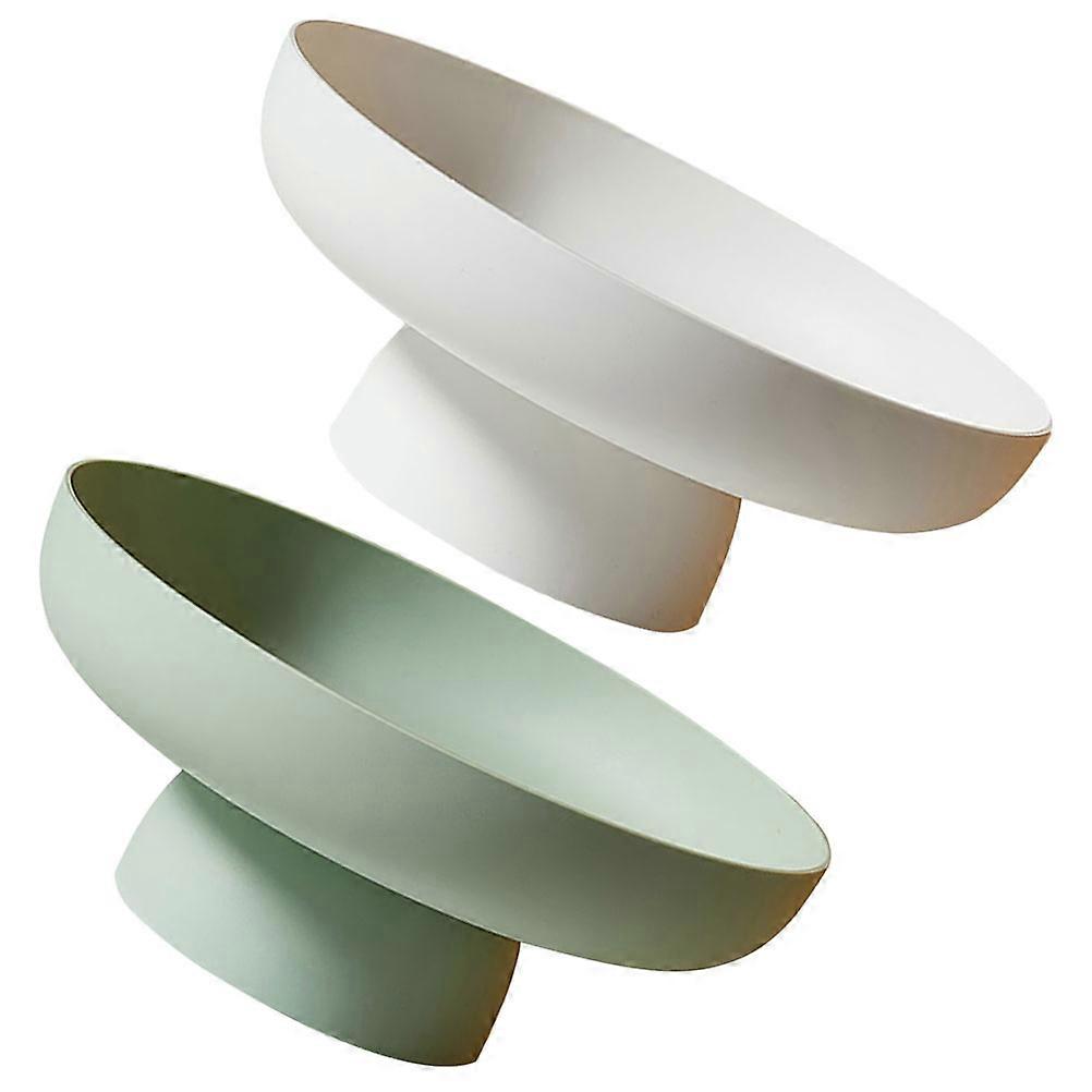 Tall Fruit Plate Dessert Candy Display Plate High Feet Assorted Color 26.5X26.5X10.5CM Food Display 2Pcs