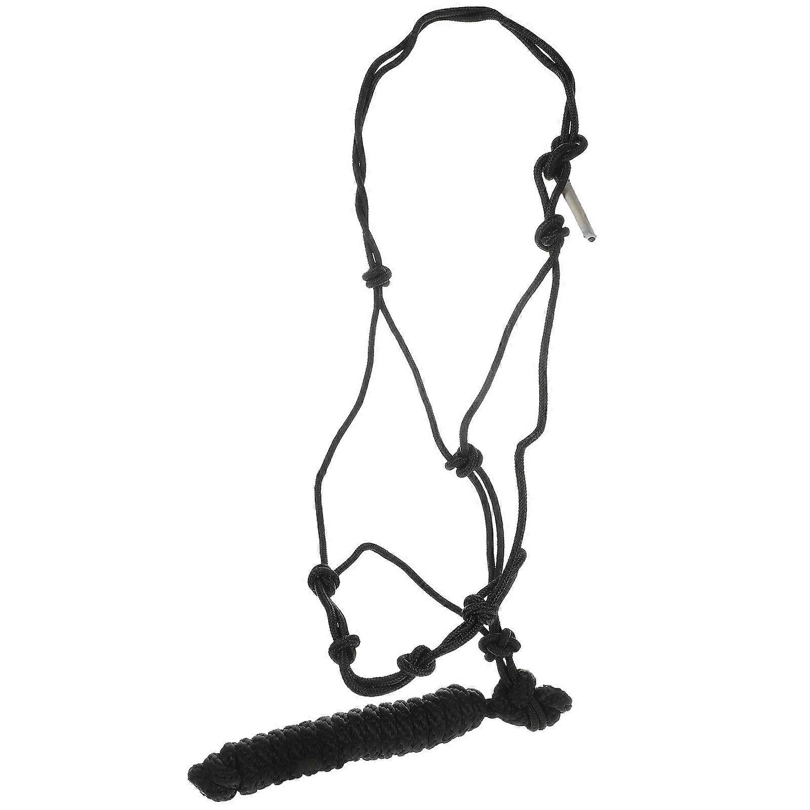 Lightweight Wear Resistant Polyester Braided Halter – Knot Design, Bitless Bridle Option for Training and Outdoor Use