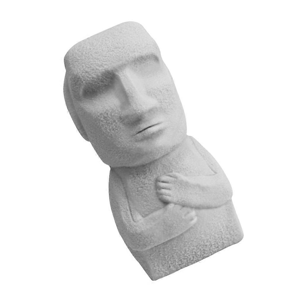 Anti Stress Toy Moai Statue Time Leisure Time Grey 3.5×1.8×1.8in Hand Squeeze Toys 1Pack