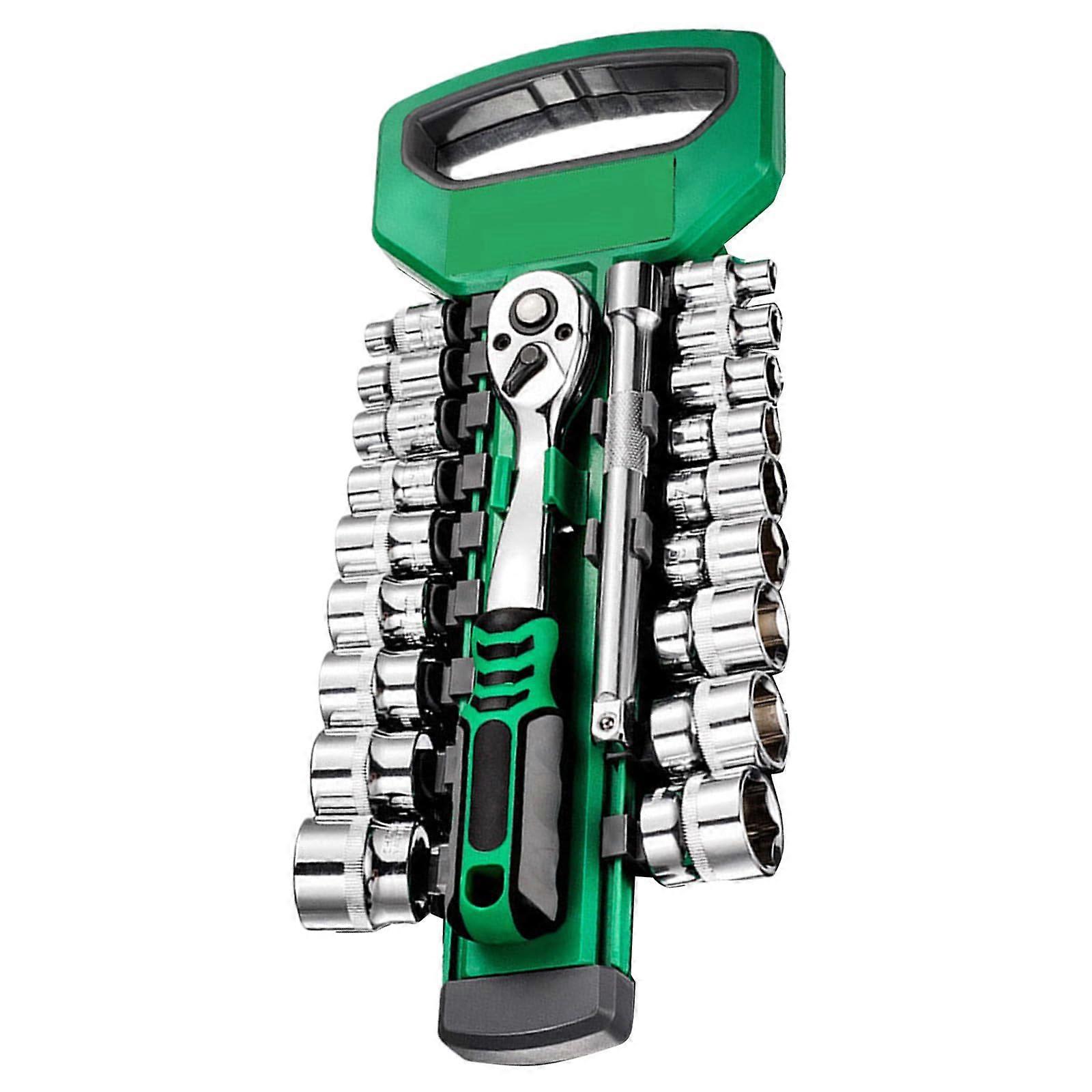 Ratchet Wrench Set with Ergonomic and CorrosionResistant Surfaces for Repairs