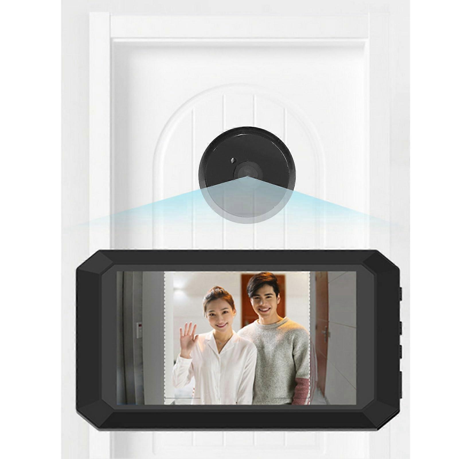 1080P Video Doorbell Display, Peephole Camera, Clear, Multiple Functions, Wide View, Clear, for Home Office