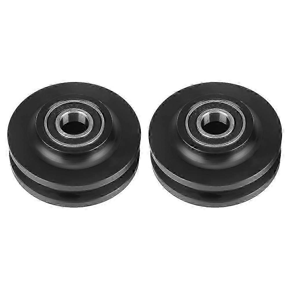 Sliding door replacement rollers set of 2 with grooves